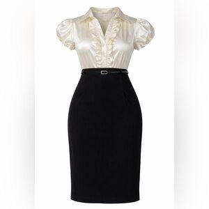 Elegant black and white Women's dress